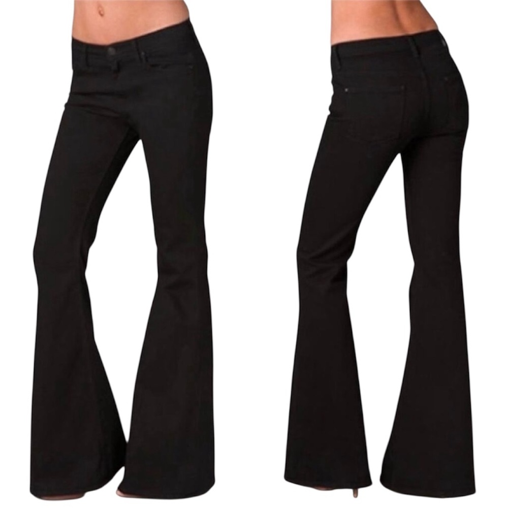 Citizens Of Humanity Devote Rocker Ultra Flare Black Jeans Women’s Size 31 Y2K